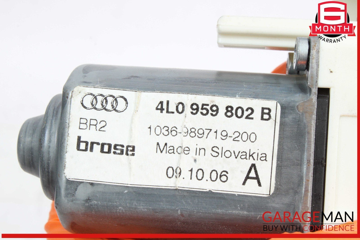 07-15 Audi Q7 Rear Right Passenger Side Window Regulator Motor 4L0959802B OEM