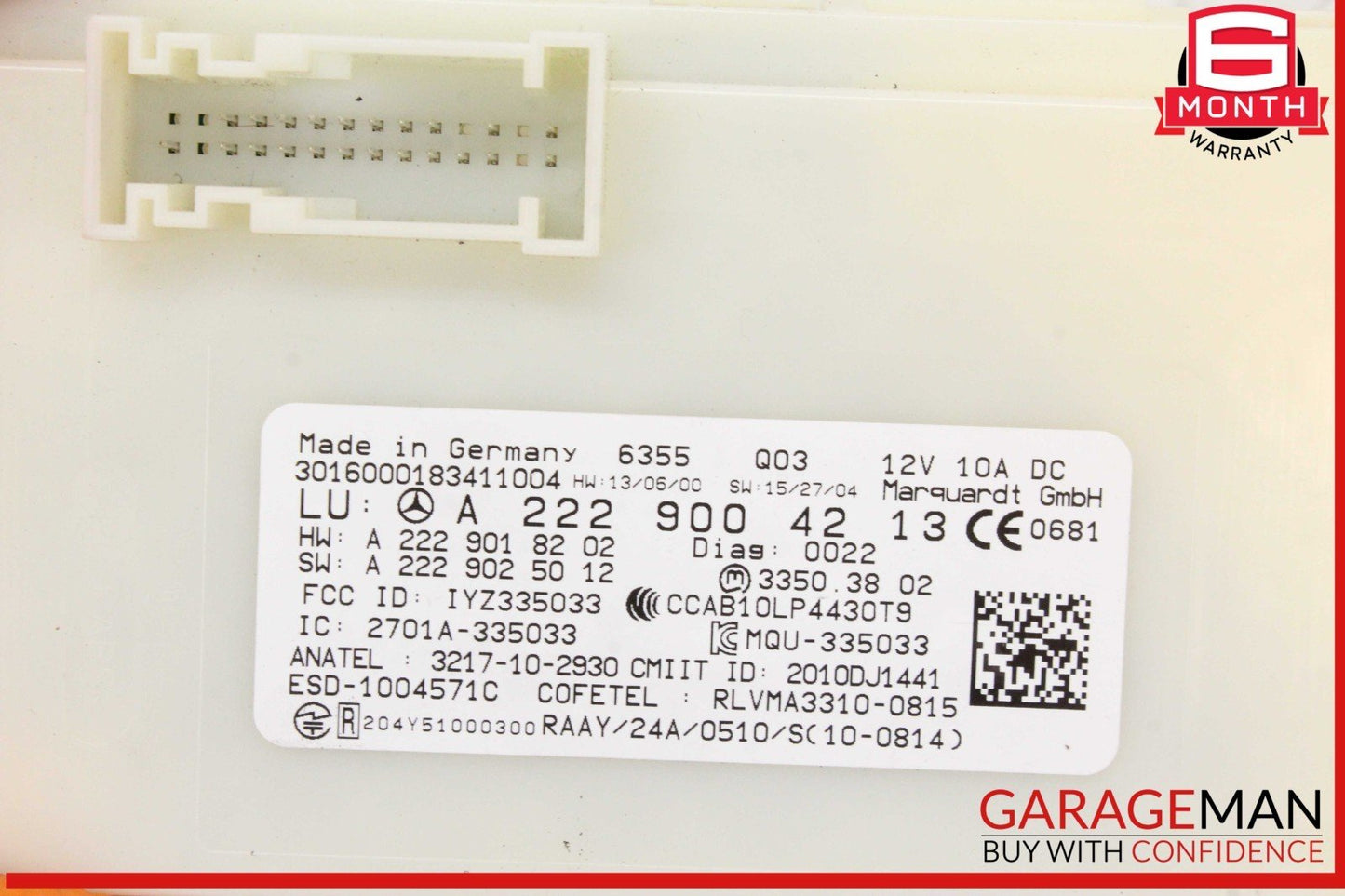 14-19 Mercedes W205 C300 S550 GLC350 Keyless Go Entry Control Module Unit OEM