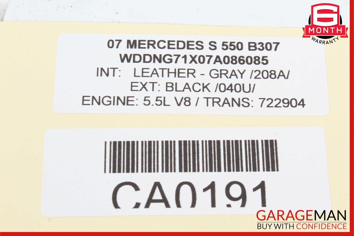 07-09 Mercedes W221 S550 S400 Rear Right or Left Side Door Control Module OEM