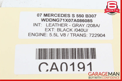 07-09 Mercedes W221 S550 S400 Rear Right or Left Side Door Control Module OEM
