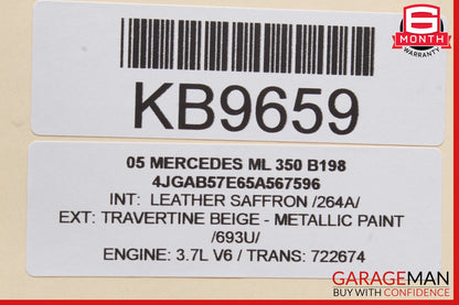02-05 Mercedes W163 ML350 ML55 AMG D-Pillar Tweeter Speaker Rear Left Side OEM