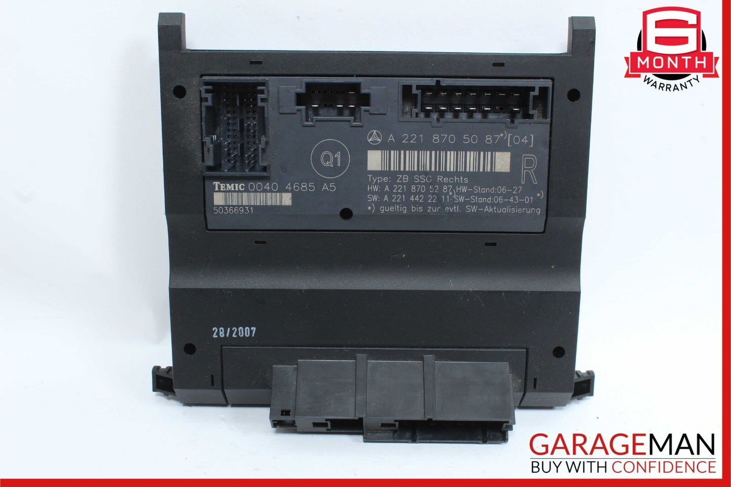 07-13 Mercedes W221 S350 S400 S550 Front Right Side Under Seat Control Module
