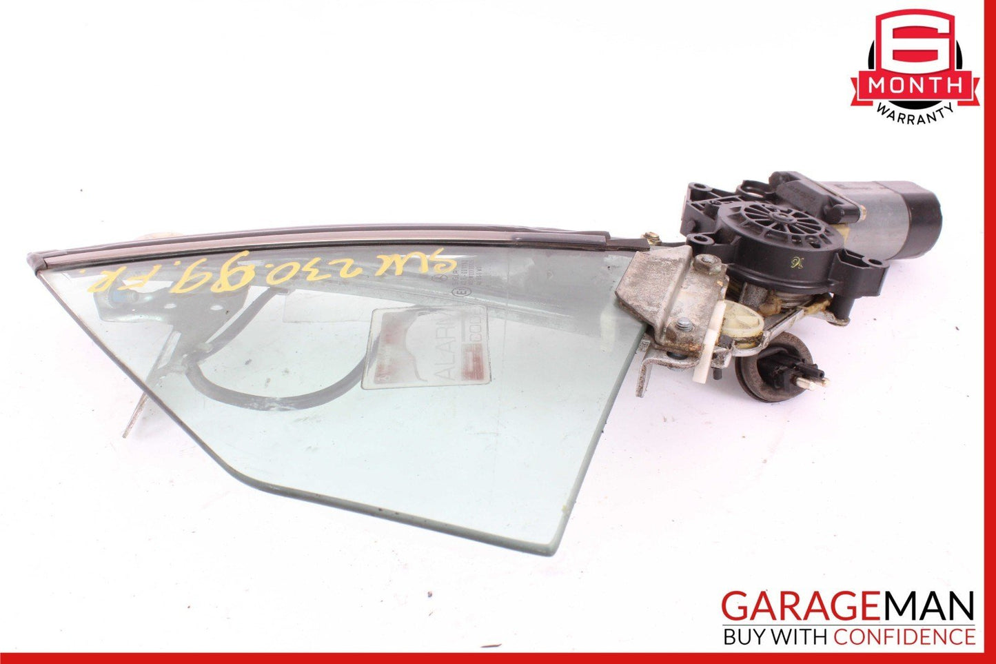 97-04 Mercedes R170 SLK230 Rear Right Side Quarter Window Glass w/ Motor OEM