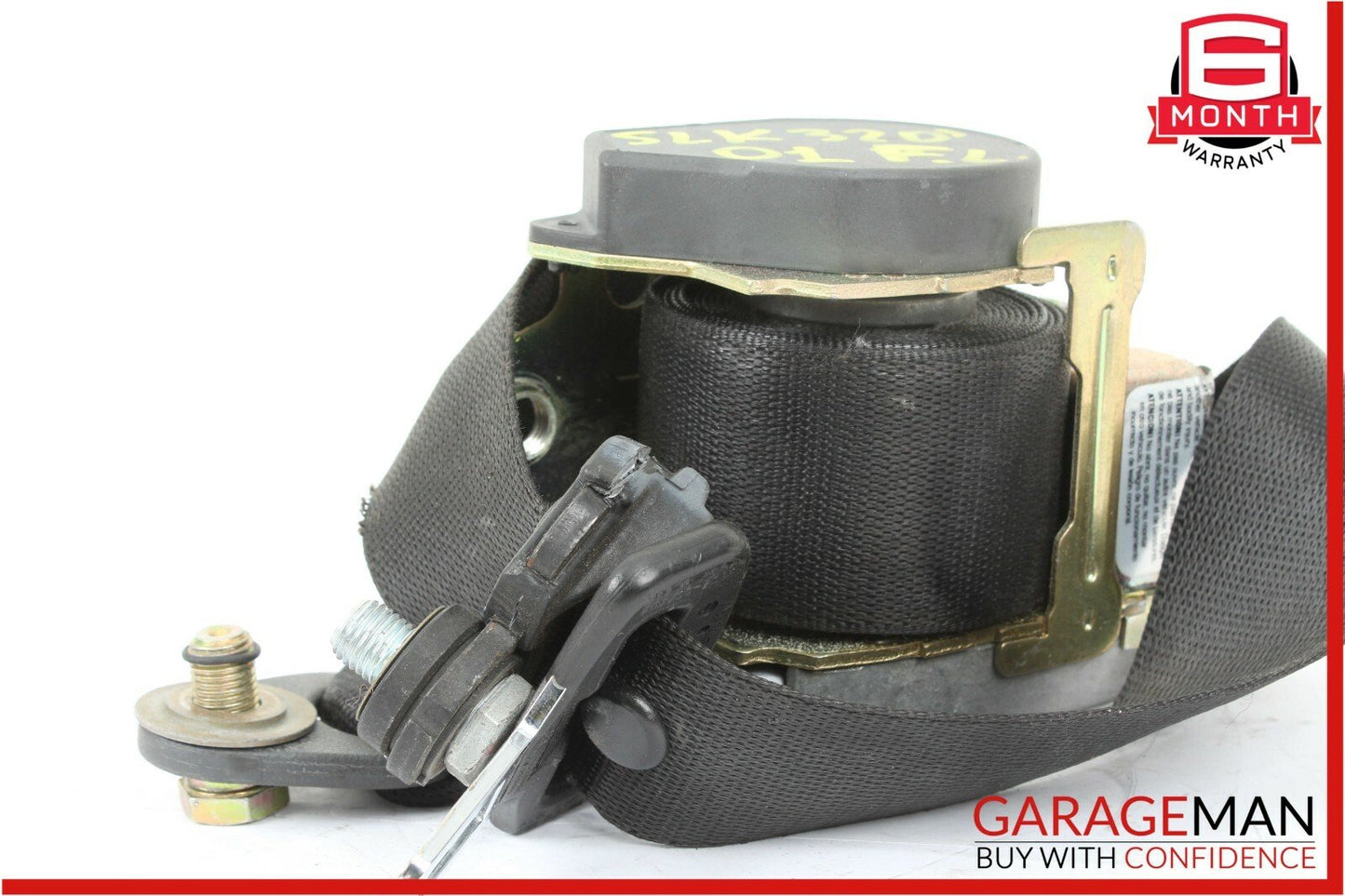 01-04 Mercedes R170 SLK320 Front Left Side Seat Belt Seatbelt Retractor Black
