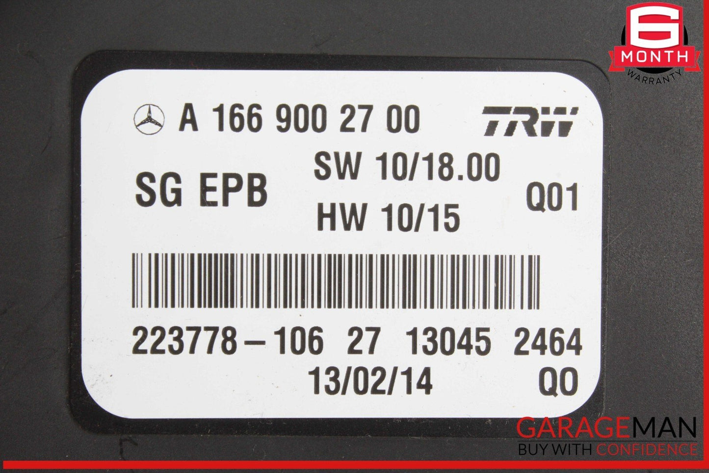 12-16 Mercedes X166 GL450 Hand Parking Brake Control Module Unit OEM