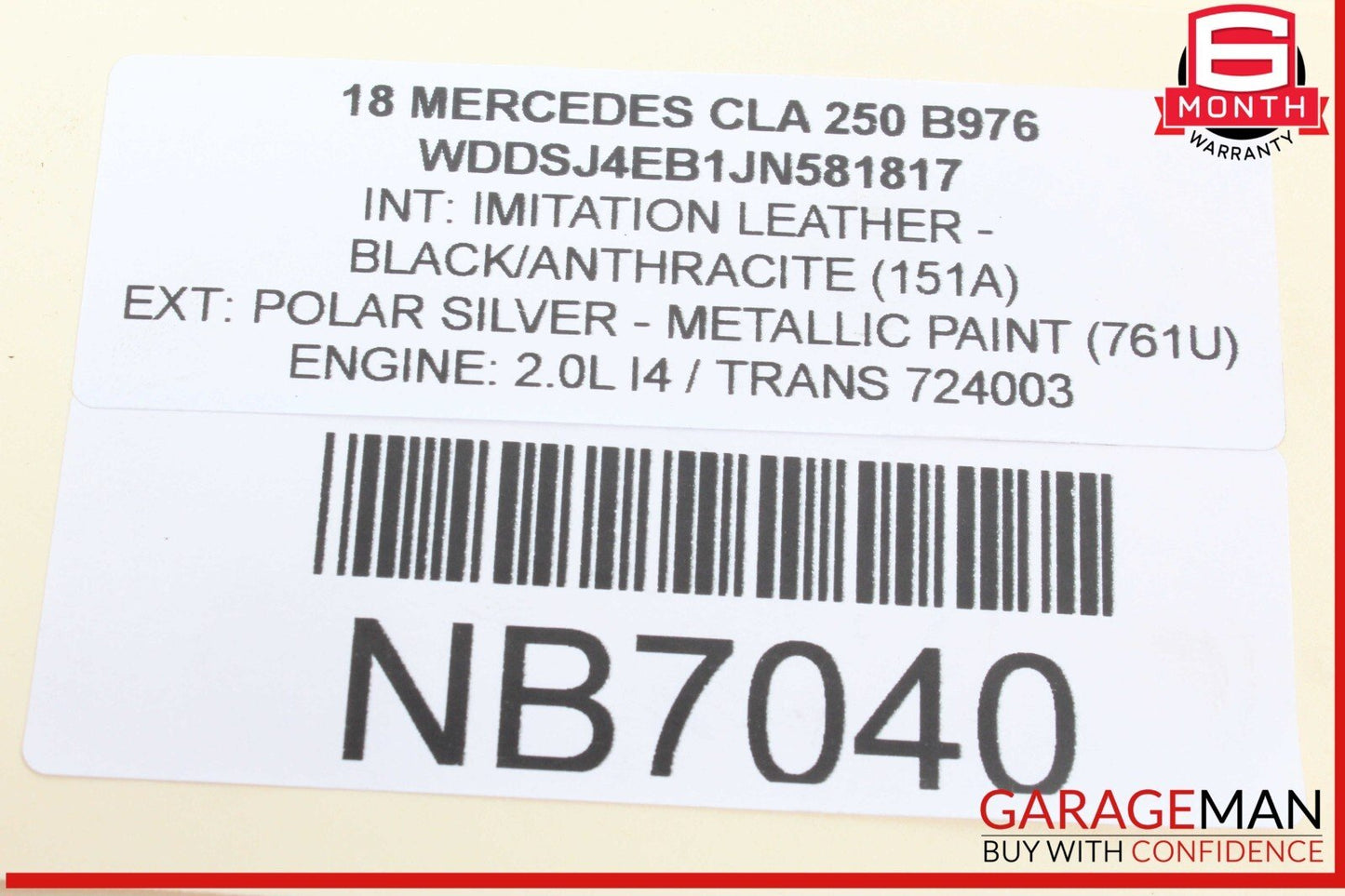 14-18 Mercedes W117 CLA250 CLA45 AMG Fuel Vapor Evaporator Charcoal Canister