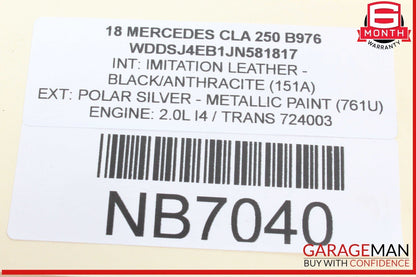 14-18 Mercedes W117 CLA250 CLA45 AMG Fuel Vapor Evaporator Charcoal Canister