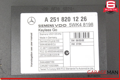 06-07 Mercedes W251 R500 4MATIC R63 AMG Keyless Go Entry Control Module OEM