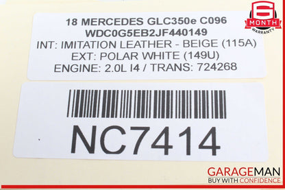 16-22 Mercedes X253 GLC350e Rear Side Window Glass Wiper Motor OEM