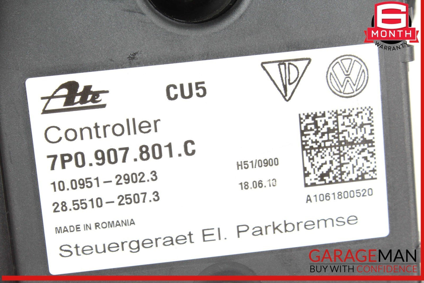 11-18 Porsche Cayenne 958 Electric Parking Brake EPB Control Module 7P0907801C