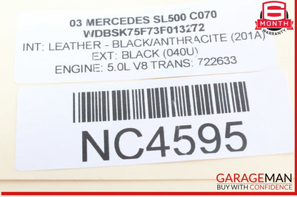 03-12 Mercedes R230 SL500 SL55 AMG Right Side Door Lock Latch Actuator OEM