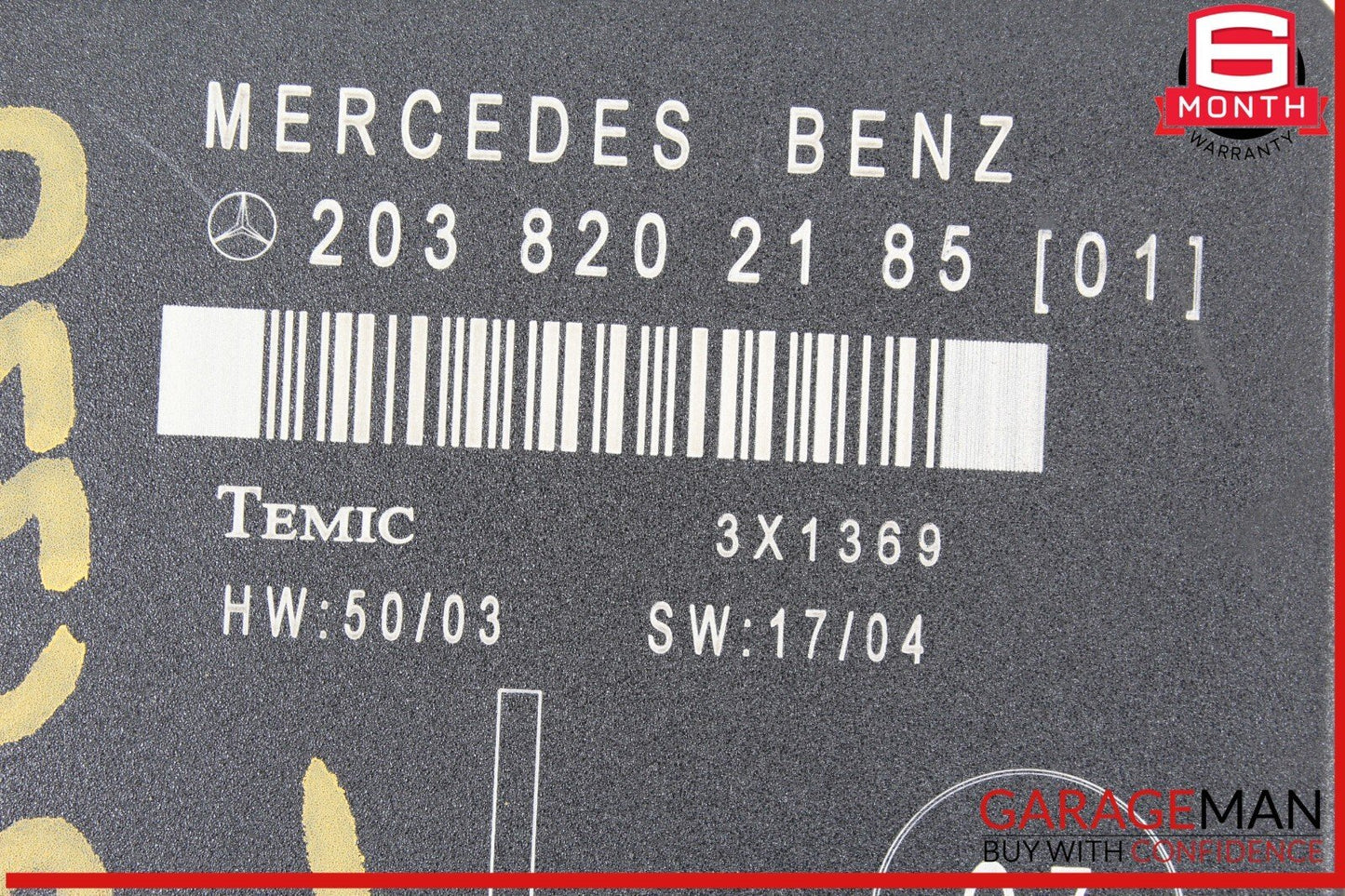 01-07 Mercedes W203 C350 Sport Rear Left Side Door Control Module 2038202185 OEM