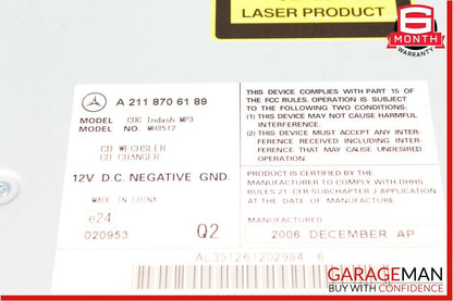 06-12 Mercedes W164 ML350 GK350 R350 Radio Stereo 6 Disk CD Changer Player OEM