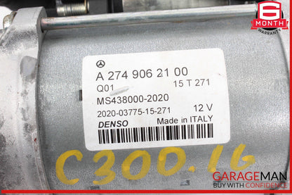 15-18 Mercedes W205 C300 2.0L DENSO Engine Starter Motor 2749062100 OEM