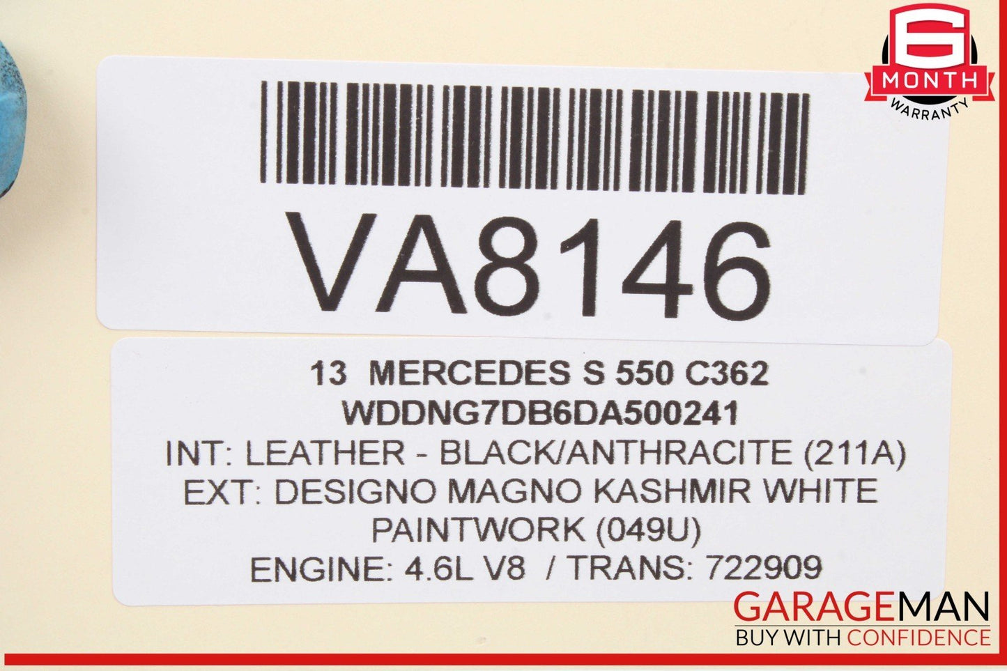 10-13 Mercedes W221 S550 S400 S350 Yaw Rate Sensor Control Module 0009052600 OEM