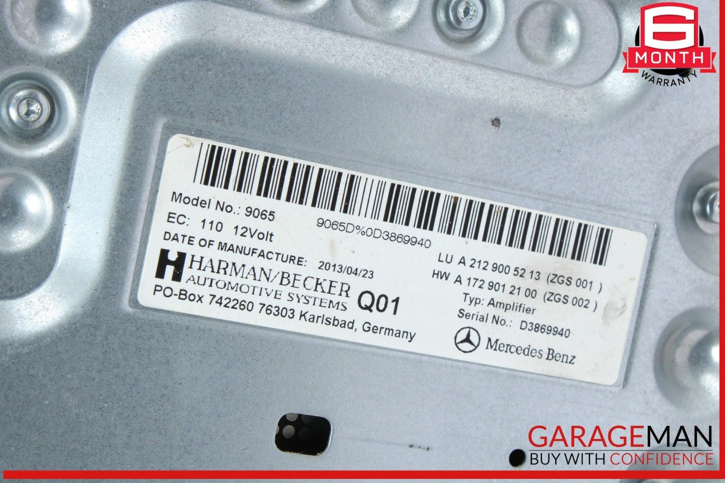 08-17 Mercedes X204 GLK250 E63 AMG Amplifier Amp Harman Becker 2129005213 OEM