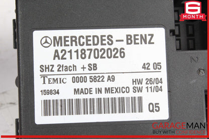 06-13 Mercedes W251 R500 4MATIC Heated Seat Control Module Unit 2118702026