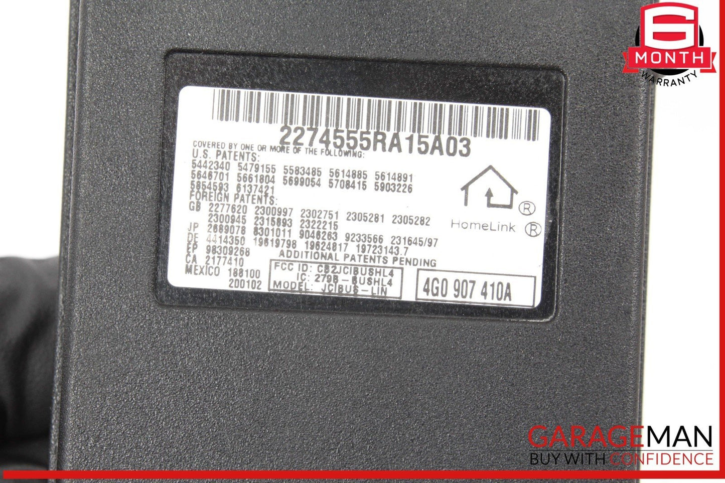 2012-2018 Audi SQ5 HomeLink Garage Door Opener Control Module 4G0907410A Genuine