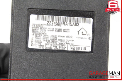 2012-2018 Audi SQ5 HomeLink Garage Door Opener Control Module 4G0907410A Genuine