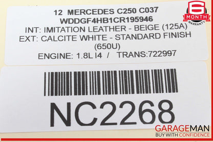 08-14 Mercedes W204 C250 C350 C300 Front Right Door Lock Latch Actuator OEM