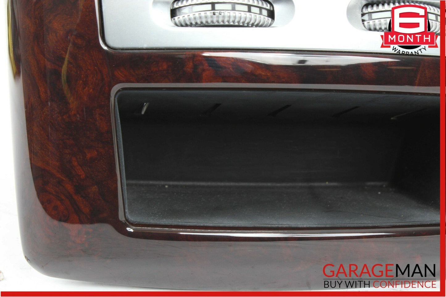 07-13 Mercedes W221 S550 Rear Center Console A/C AC Air Vent Panel Trim Wood OEM