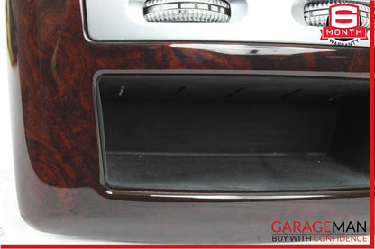 07-13 Mercedes W221 S550 Rear Center Console A/C AC Air Vent Panel Trim Wood OEM