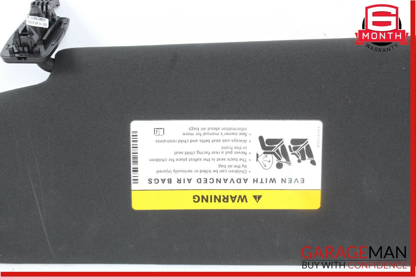 08-14 Mercedes W204 C350 C250 Front Right Side Sun Visor Sunvisor Shade Black