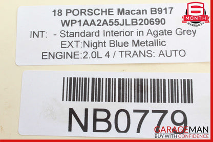 17-19 Porsche Macan 95B Fuel Injection Rail w/ Connector Wiring Harness OEM