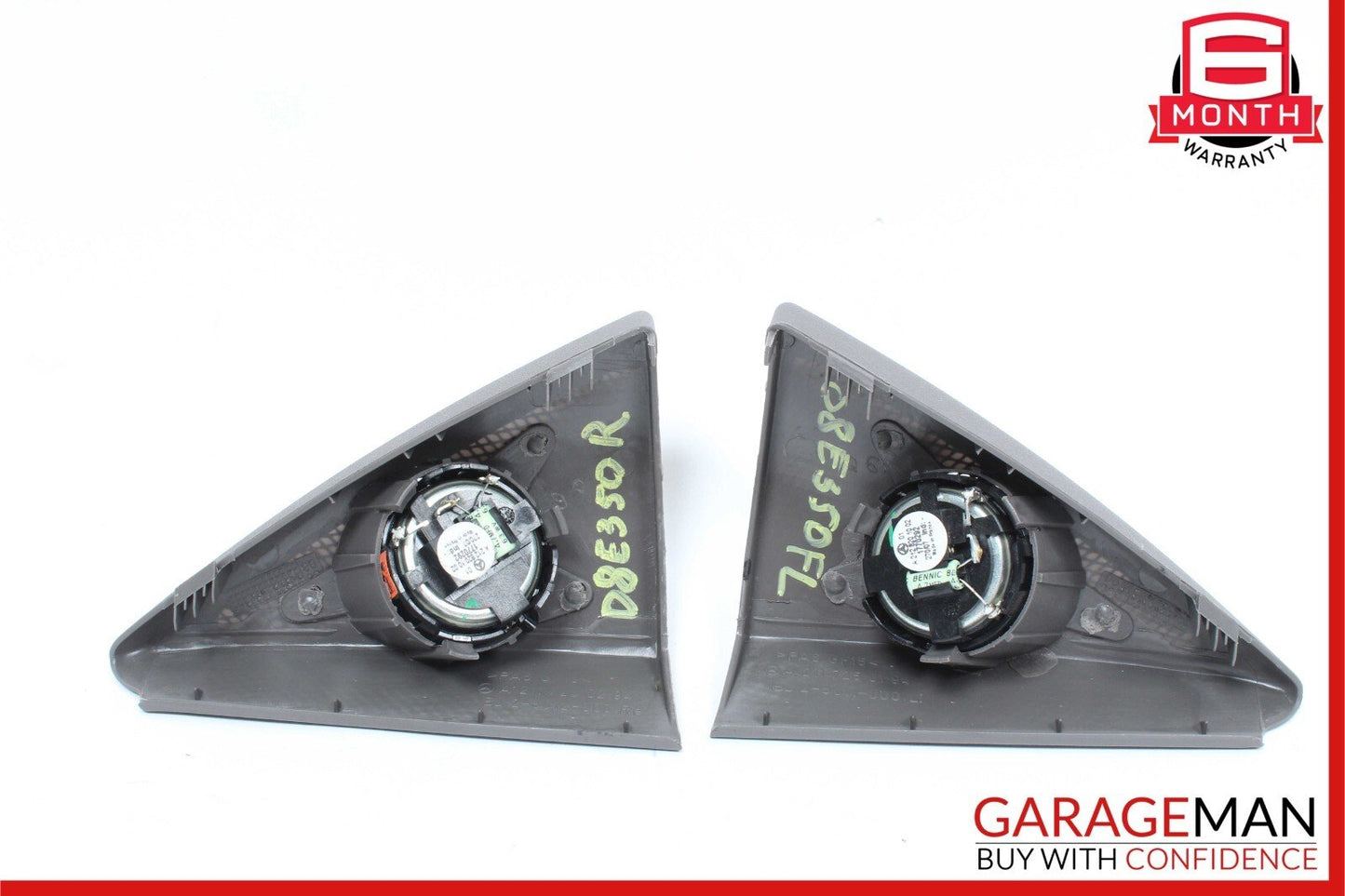 03-09 Mercedes W211 E350 E320 Front Right & Left Door Corner Speaker Set Gray