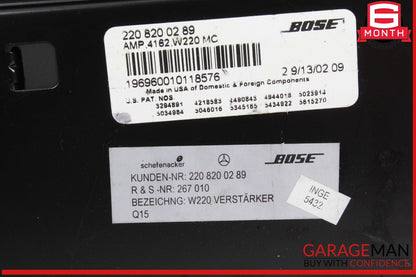 00-03 Mercedes W220 S500 S430 S55 AMG Radio Audio Amplifier Amp 2208200289 OEM