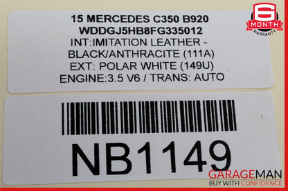 08-17 Mercedes W204 C350 E550 GLK350 Rear Overhead Dome Light Lamp White OEM