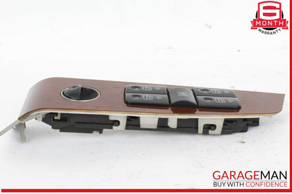 03-06 Mercedes W220 S500 Front Left Driver Side Master Window Switch Trim Wood