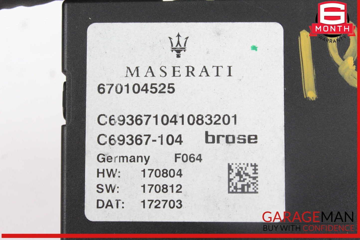 17-20 Maserati Levante M161 Trunk Lid Liftgate Tail Gate Control Module OEM