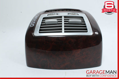 07-13 Mercedes W221 S550 S600 Rear Center Console AC A/C Air Vent Trim Wood OEM