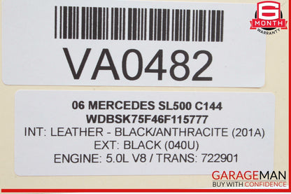 03-12 Mercedes R230 SL500 S55 AMG Front Top Roof Lock Latch Cylinder OEM