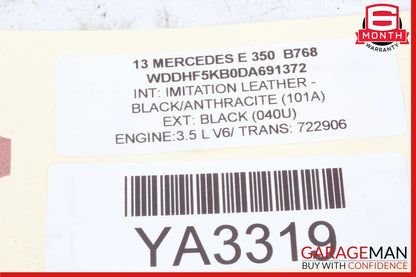 08-17 Mercedes E400 C300 C350 E550 Rear Trunk Lid Latch Lock Actuator Assembly
