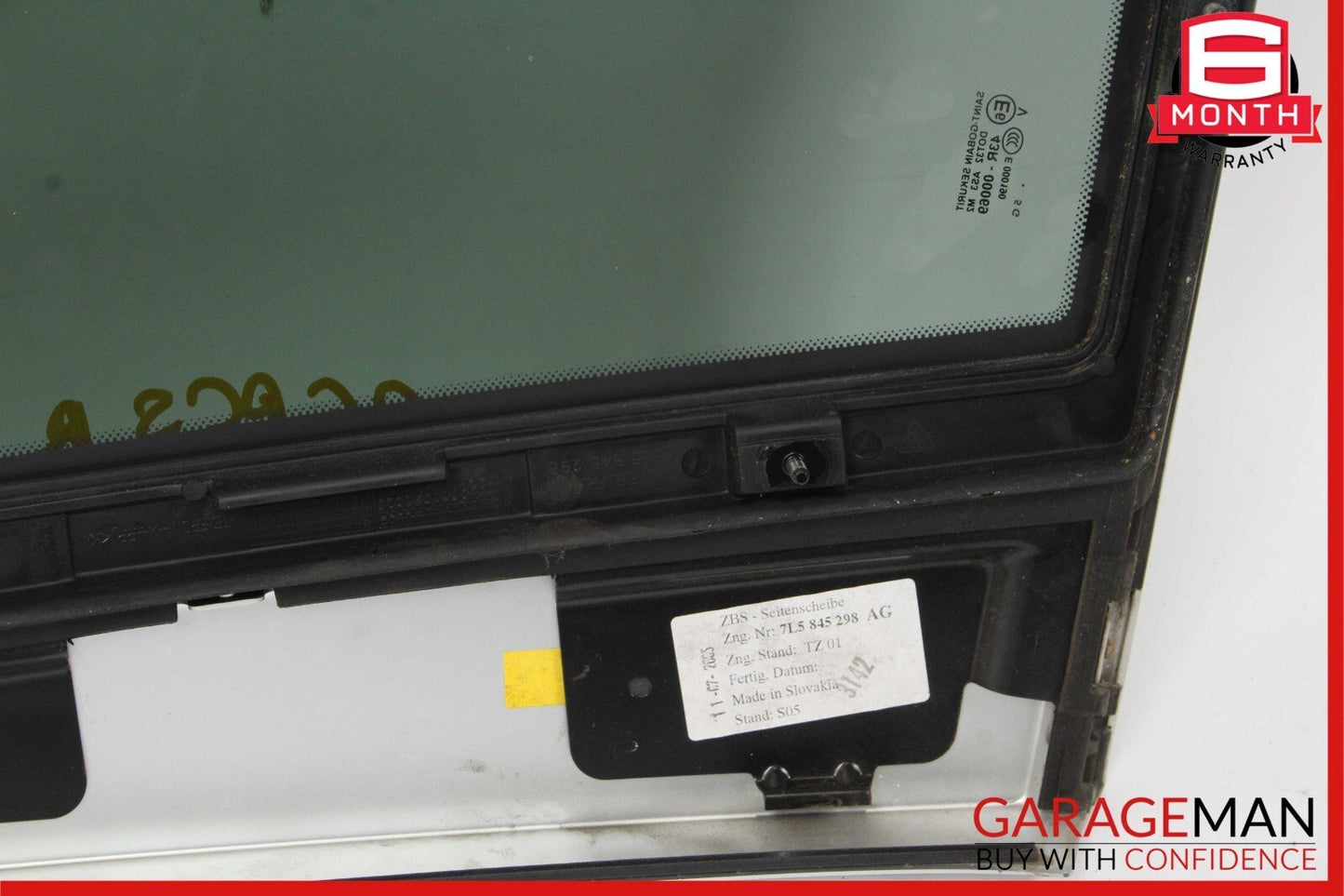 03-10 Porsche Cayenne 955 957 Rear Right Door Quarter Window Glass Panel Assy