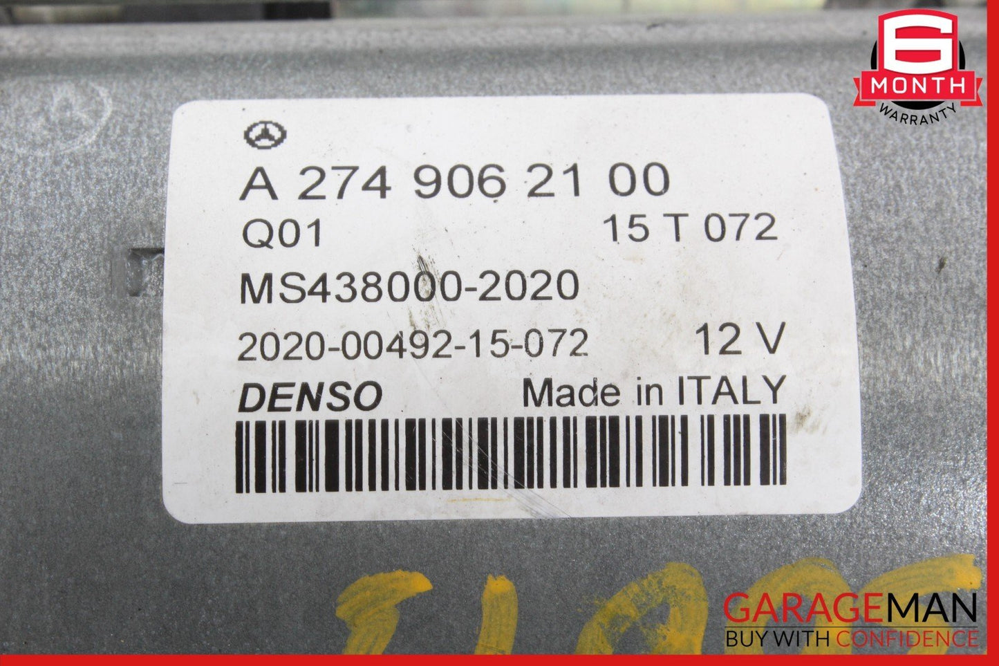 15-19 Mercedes W205 C300 GLC300 DENSO Engine Starter Motor 2749062100 OEM