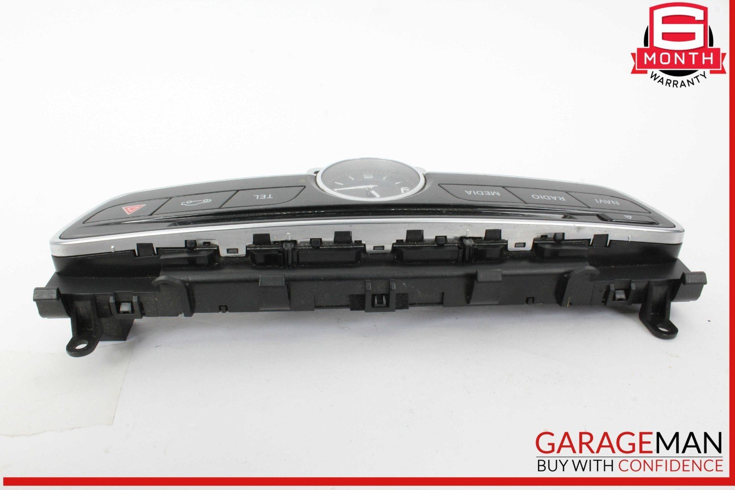 15-18 Mercedes W205 C300 Center Dashboard Hazard Control Switch w/ Clock Assy