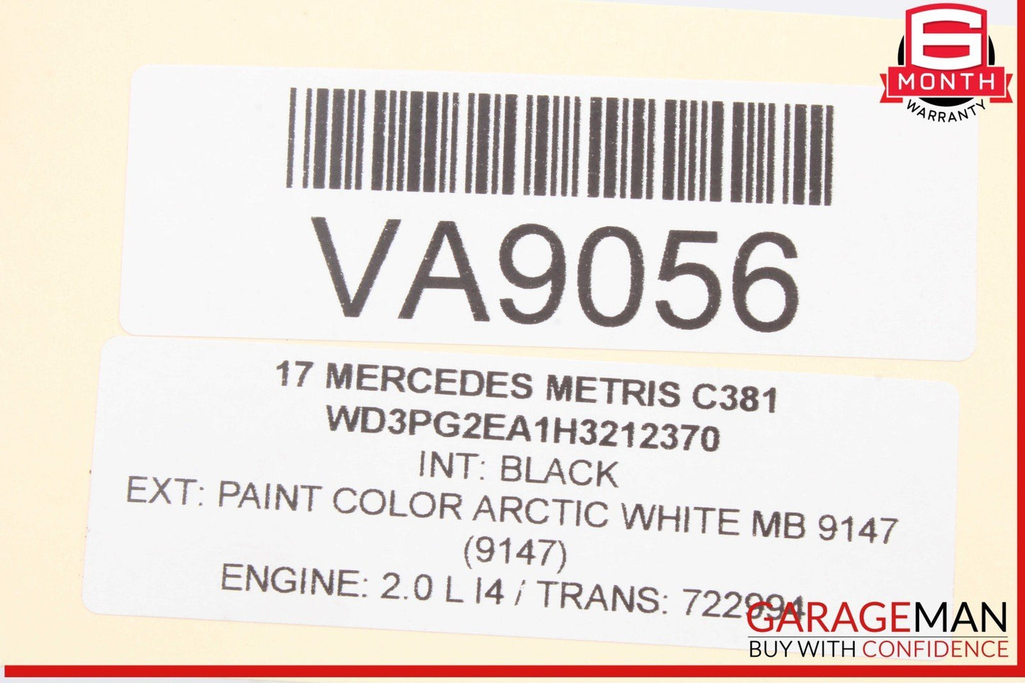 16-23 Mercedes W447 Metris Windshield Wiper Fluid Washer Reservoir Tank OEM