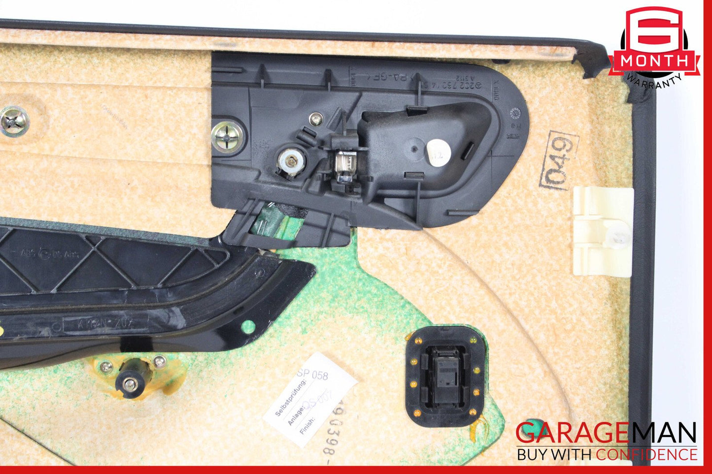 98-00 Mercedes W202 C230 Rear Right Side Interior Door Panel Black OEM