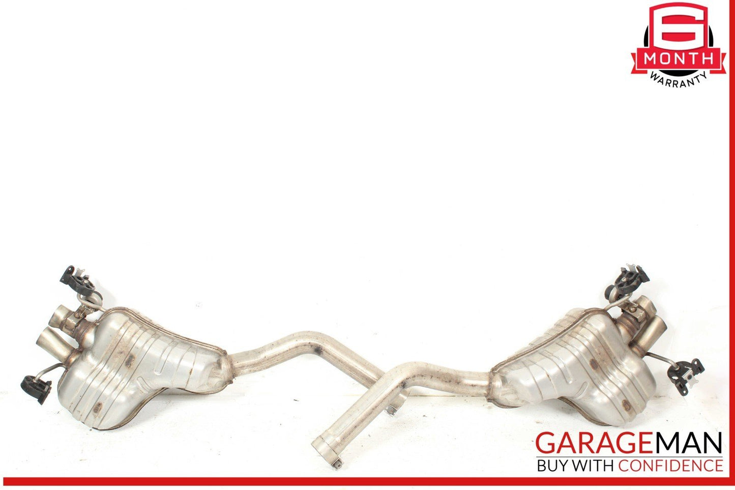03-12 Bentley Continental GT Exhaust Muffler Mufflers Right & Left Set of 2 OEM