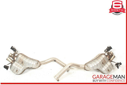 03-12 Bentley Continental GT Exhaust Muffler Mufflers Right & Left Set of 2 OEM