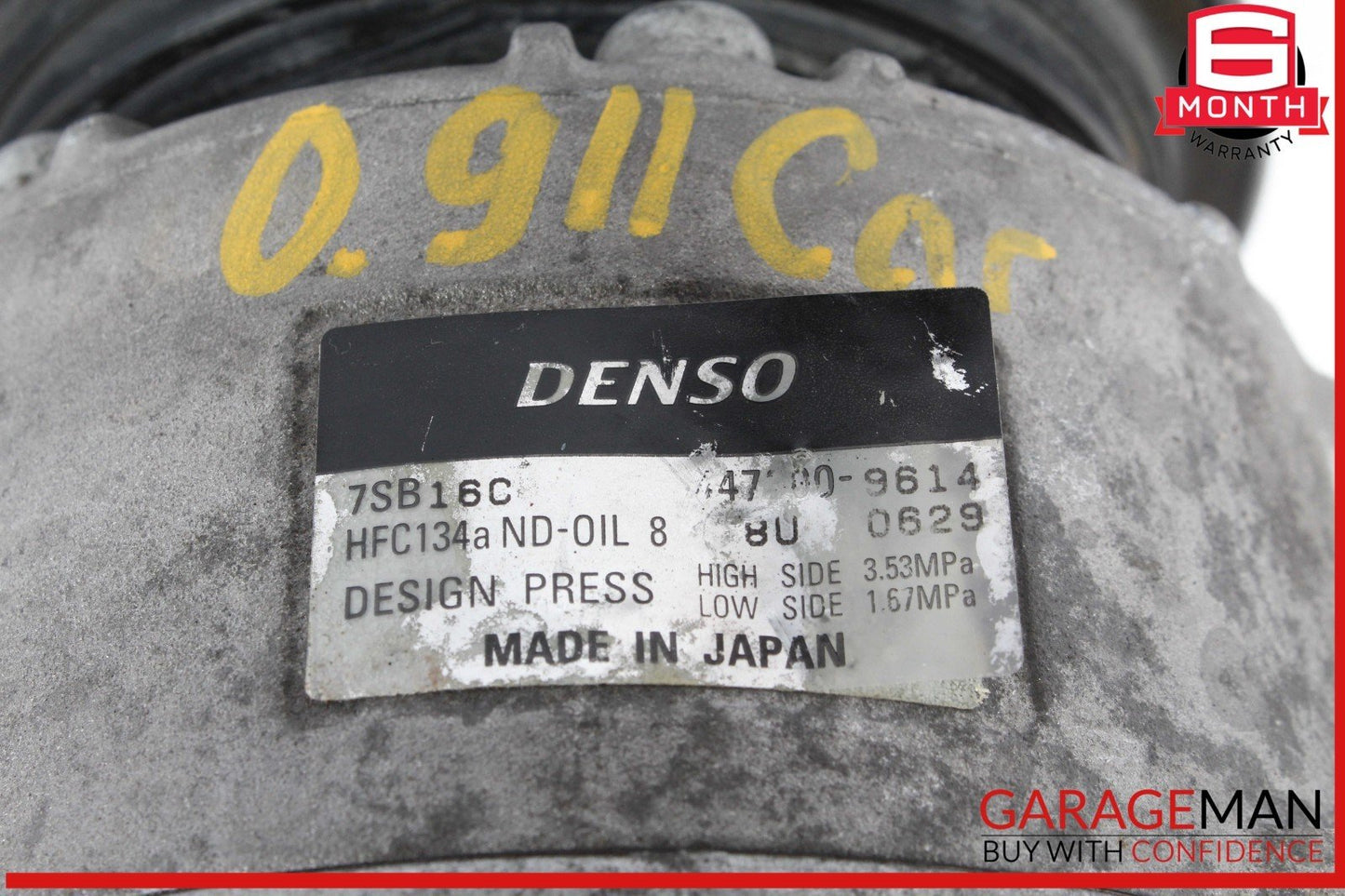 97-08 Porsche 911 996 Carrera Boxster 986 AC A/C Air Conditioning Compressor OEM