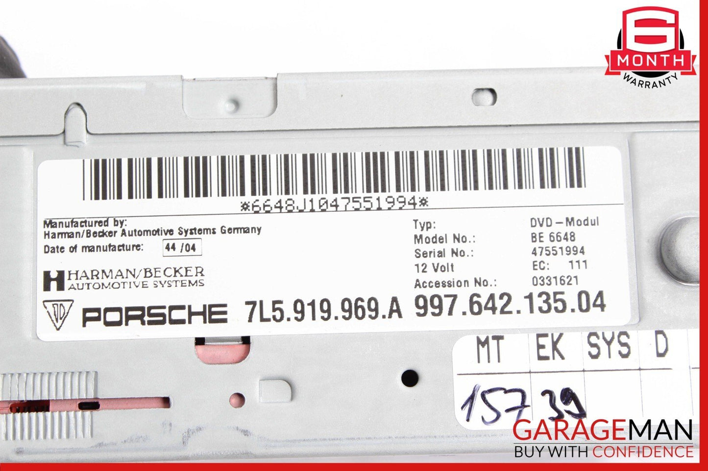 03-10 Porsche Boxster S 955 Cayenne Navigation GPS DVD Player Module Unit OEM