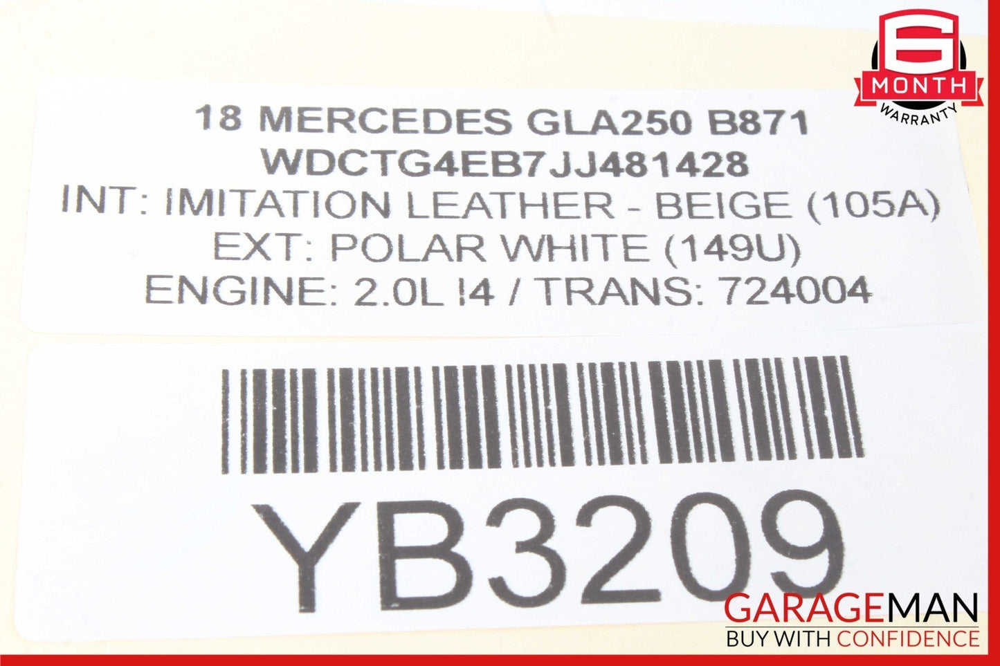 16-24 Mercedes X156 GLA250 Rear Right Upper Control Arm OEM 2463501006