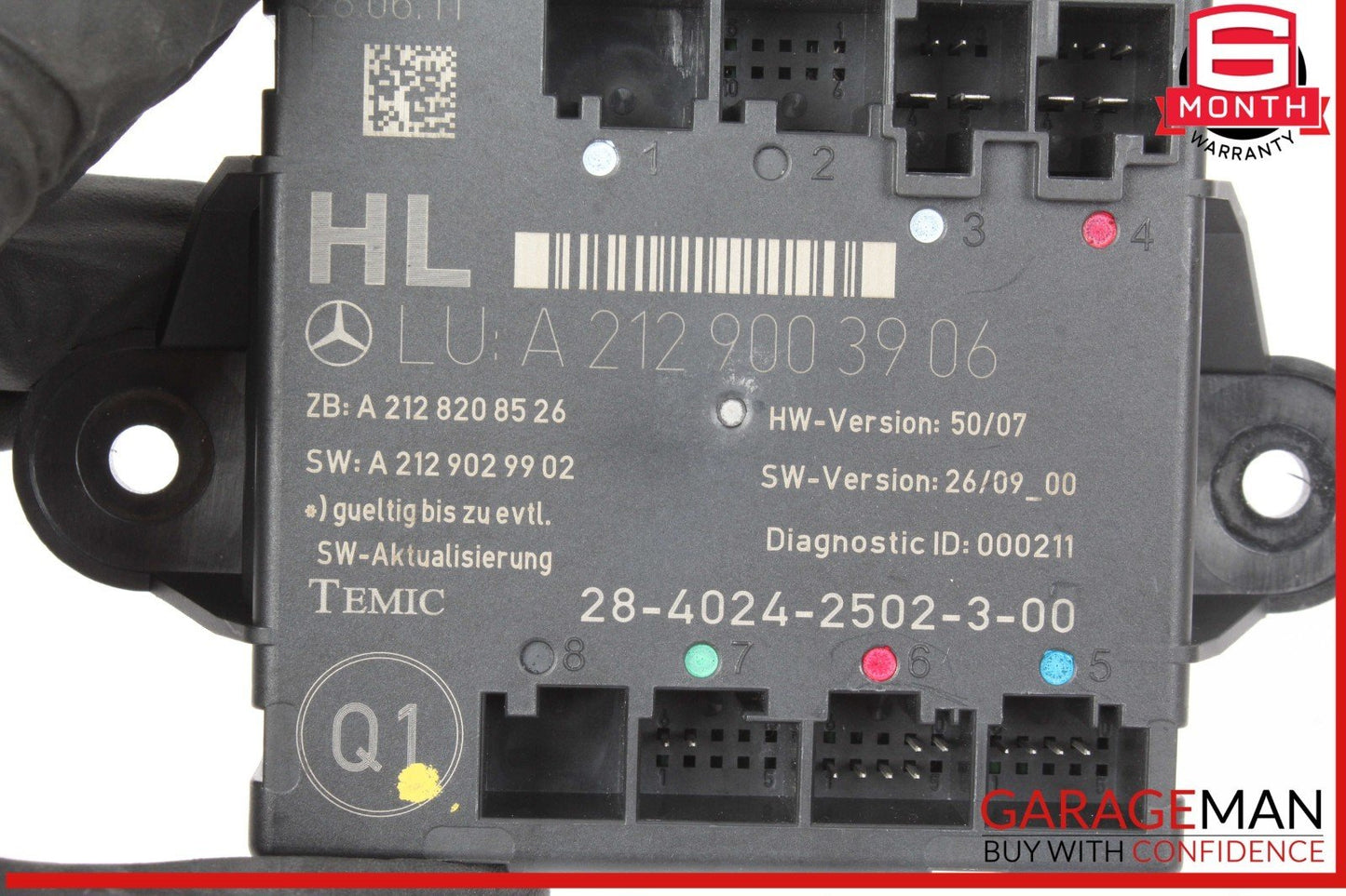 08-18 Mercedes W204 C250 E350 Rear Left Side Door Control Module 2129003906 OEM