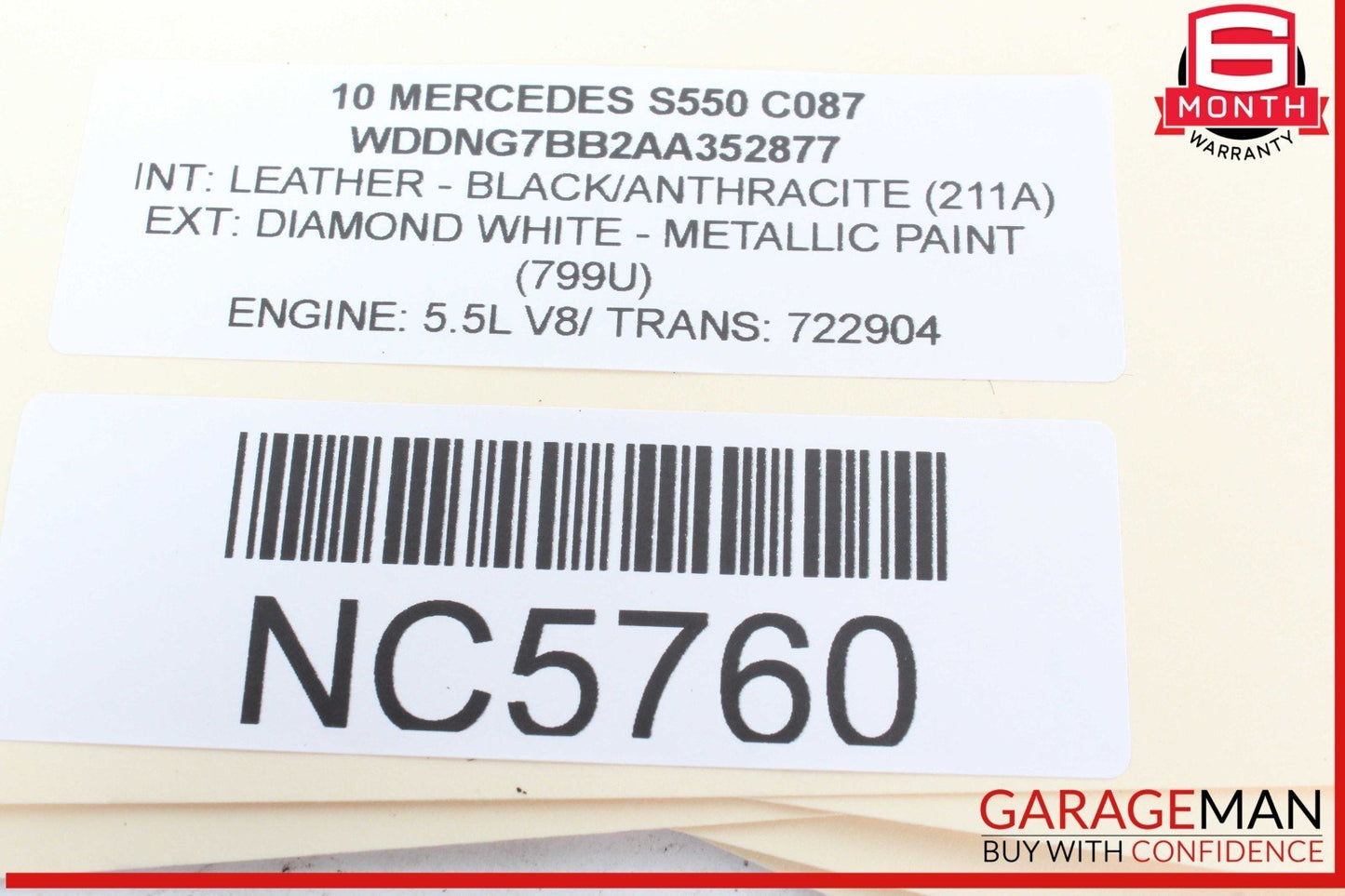 07-14 Mercedes W221 S550 CL550 Left Side Dashboard AC A/C Air Vent Black OEM