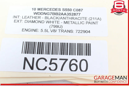 07-14 Mercedes W221 S550 CL550 Left Side Dashboard AC A/C Air Vent Black OEM