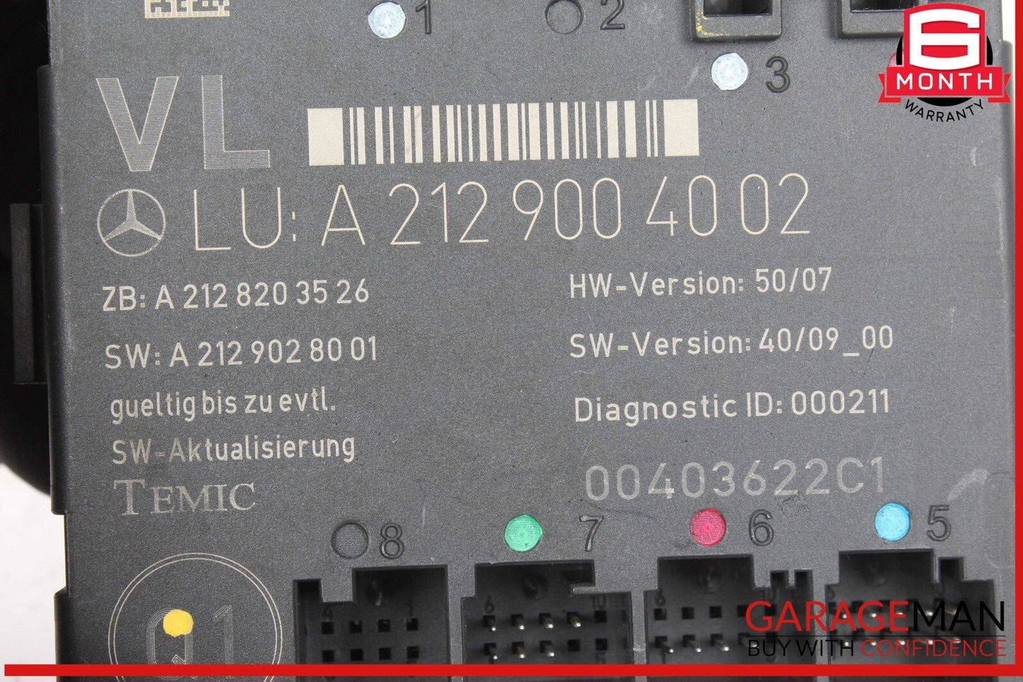 08-14 Mercedes W204 C300 Front Left Driver Side Door Control Module Unit OEM